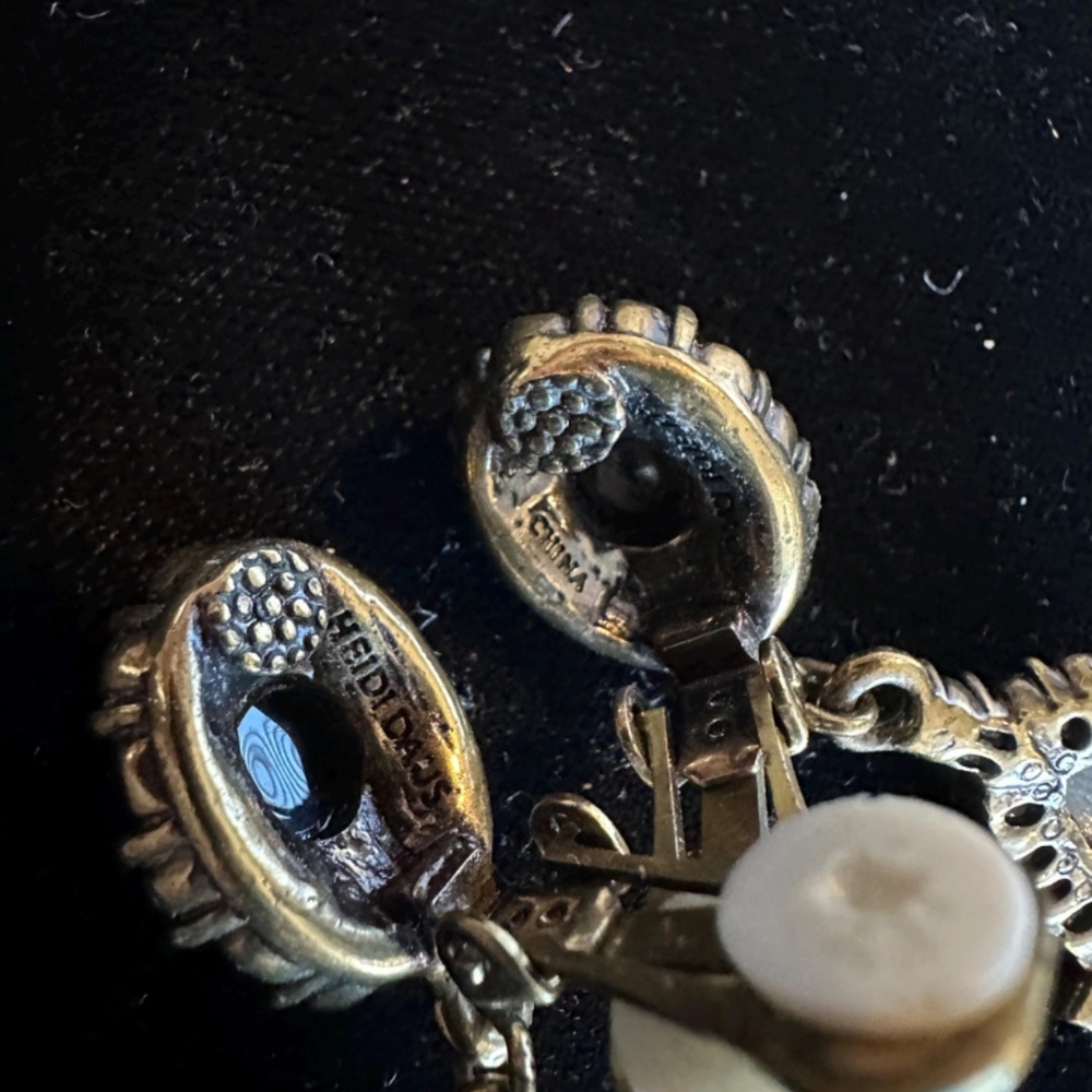 Heidi Daus Gold Filigree Drop Earrings - Picture 3 of 4
